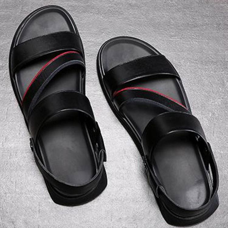 Pu Slip-on Open Toe Herren Freizeitsandalen