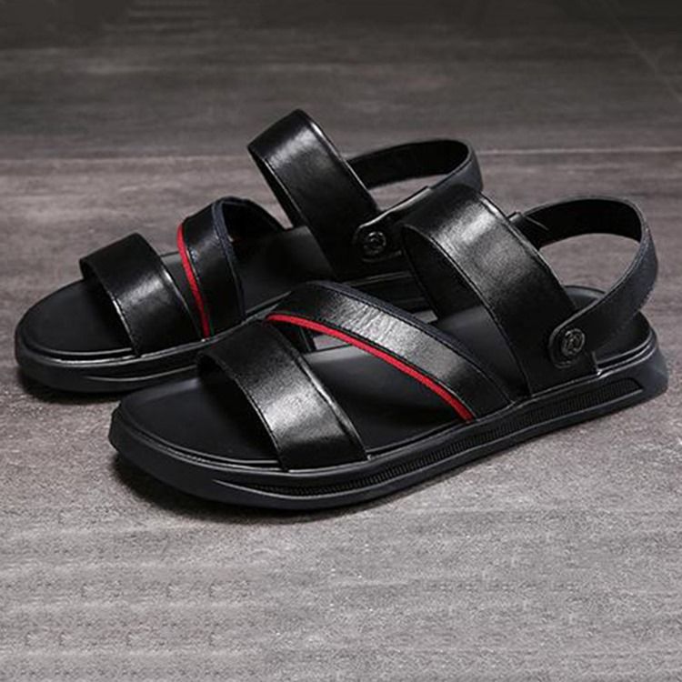 Pu Slip-on Open Toe Herren Freizeitsandalen