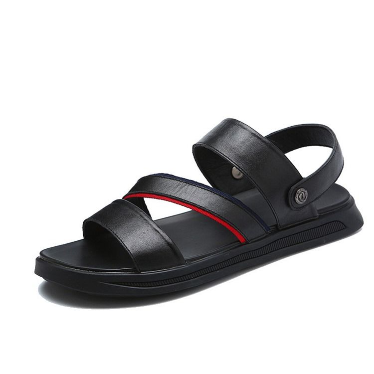 Pu Slip-on Open Toe Herren Freizeitsandalen