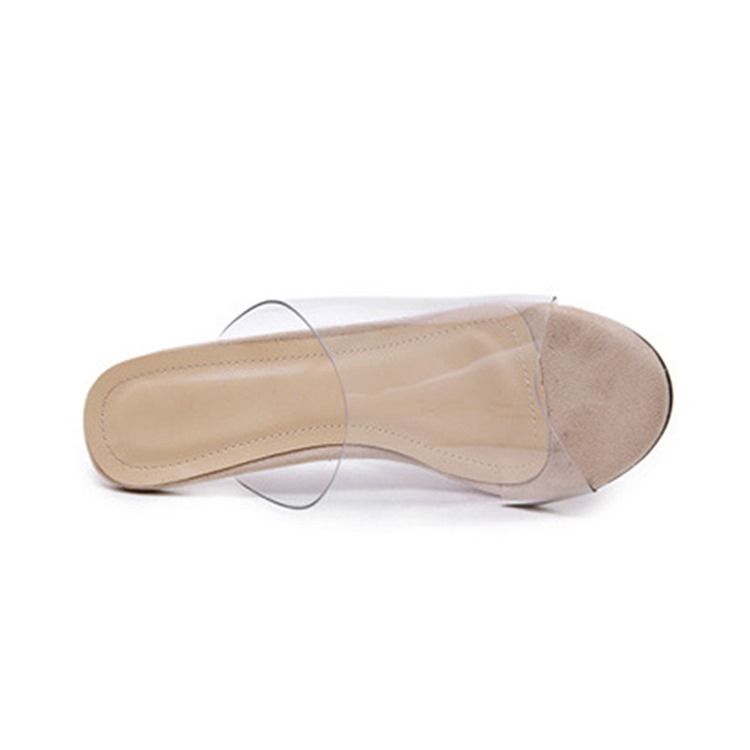 Pvc Keilabsatz Slip-on Damen Pantoletten