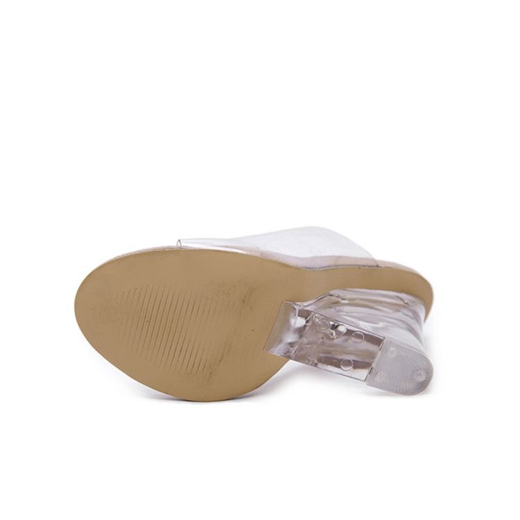 Pvc Keilabsatz Slip-on Damen Pantoletten