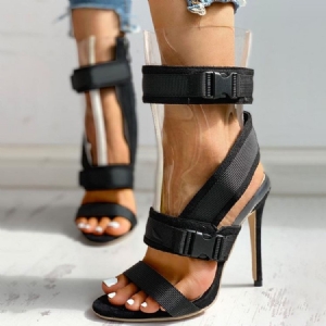 Western Sandalen Mit Schnalle Und Stilettoabsatz Mit Spitzer Zehenpartie