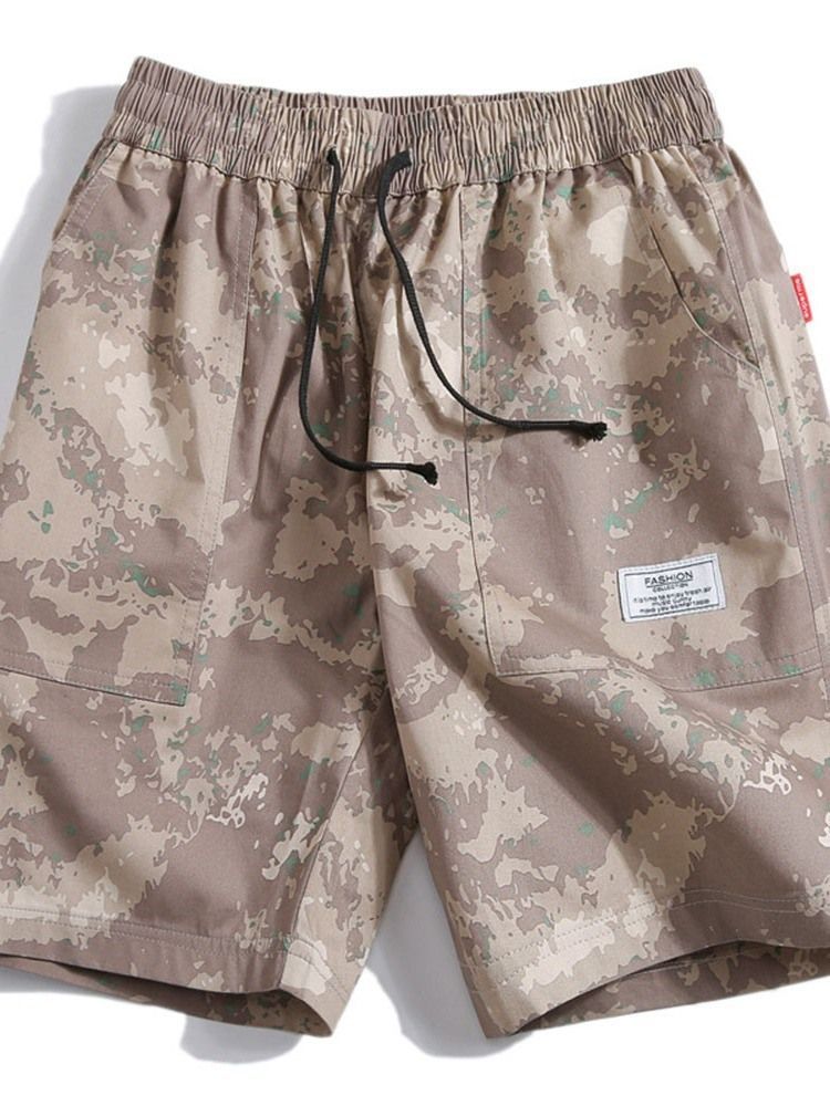 Camouflage Straight Casual Herren Shorts Zum Schnüren