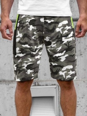 Camouflage Straight Pocket Herren Strandshorts