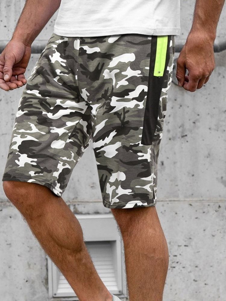 Camouflage Straight Pocket Herren Strandshorts