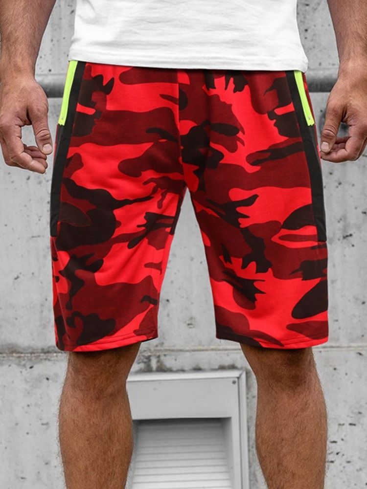 Camouflage Straight Pocket Herren Strandshorts