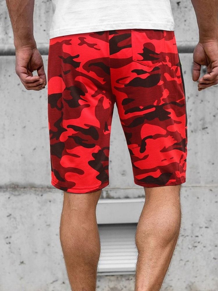 Camouflage Straight Pocket Herren Strandshorts