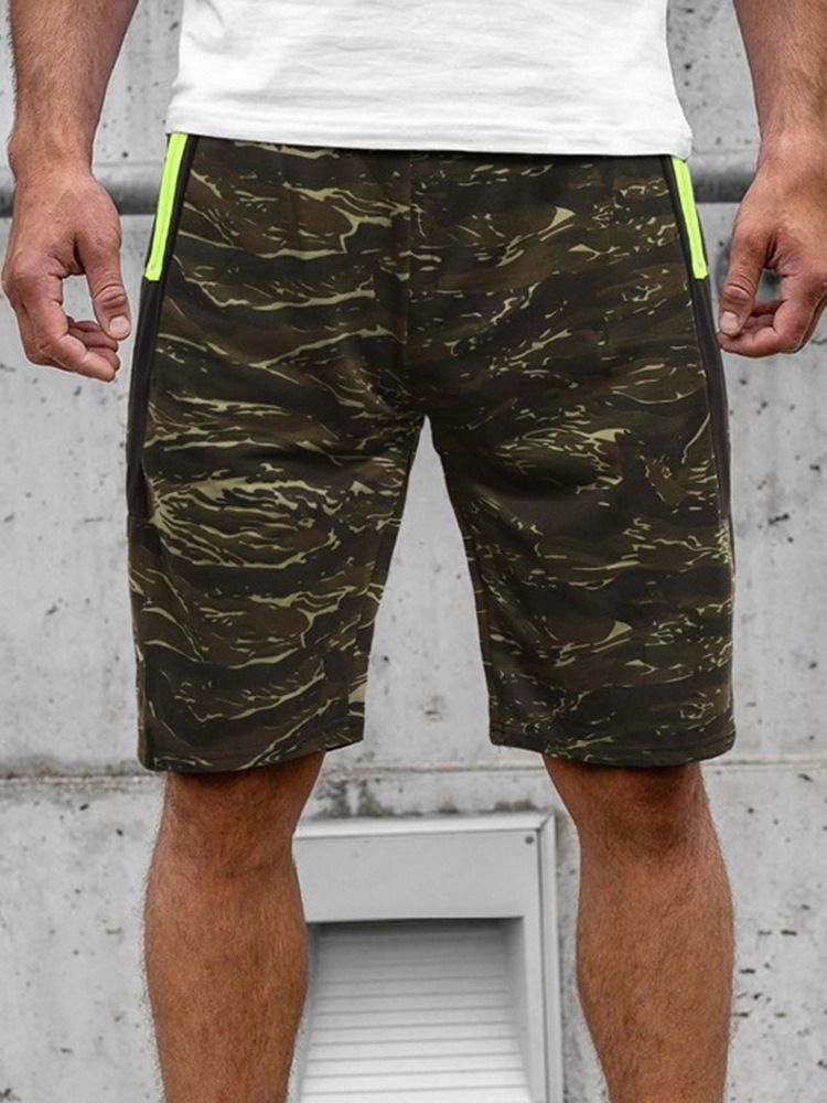 Camouflage Straight Pocket Herren Strandshorts