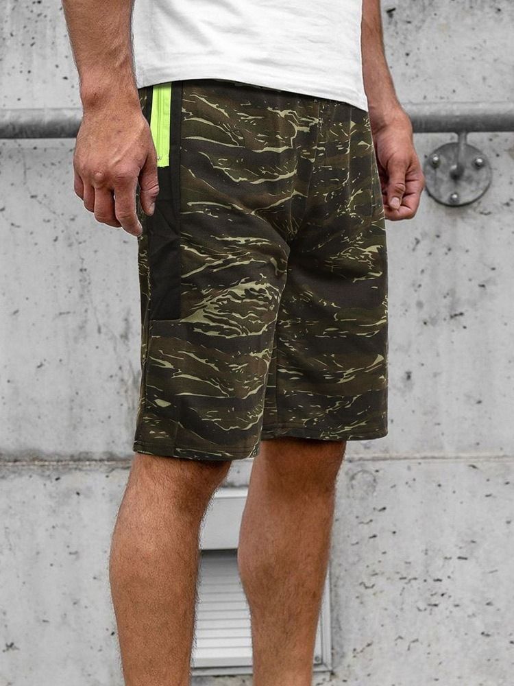 Camouflage Straight Pocket Herren Strandshorts