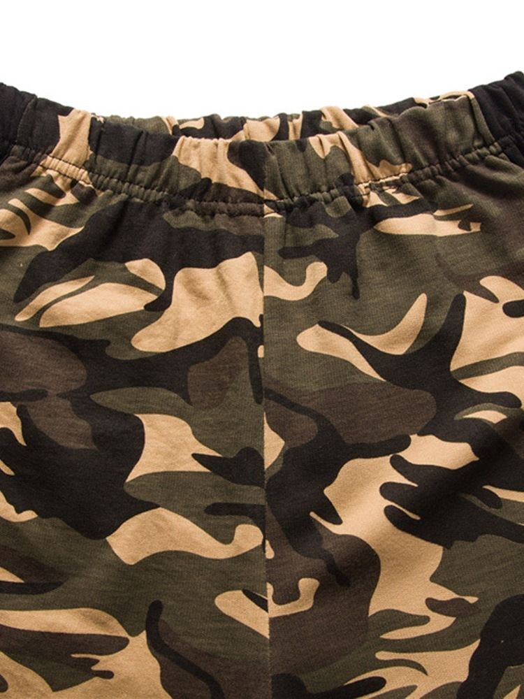 Camouflage Straight Pocket Herren Strandshorts