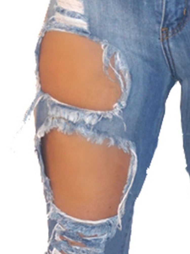 Damen-shorts Mit Schlichten Löchern Und Knöpfen