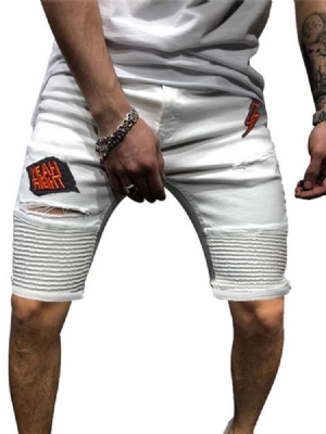 Einfache Gerade Loch-mid-waist Freizeit-herren-shorts