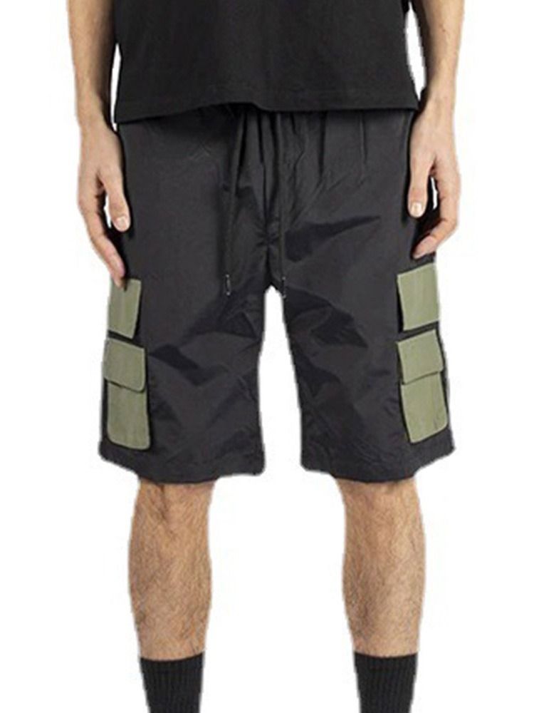 Gerade Lässige Cargo-shorts Mit Schnürung Für Herren