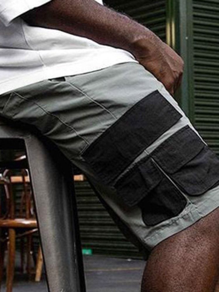 Gerade Lässige Cargo-shorts Mit Schnürung Für Herren