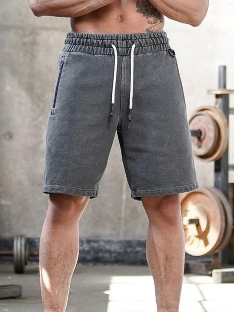 Gerade Schlichte Freizeit-shorts Für Herren