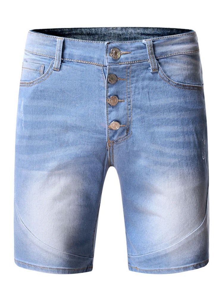 Herren Getragene Schmale Shorts Mit Mittelhohem Bund