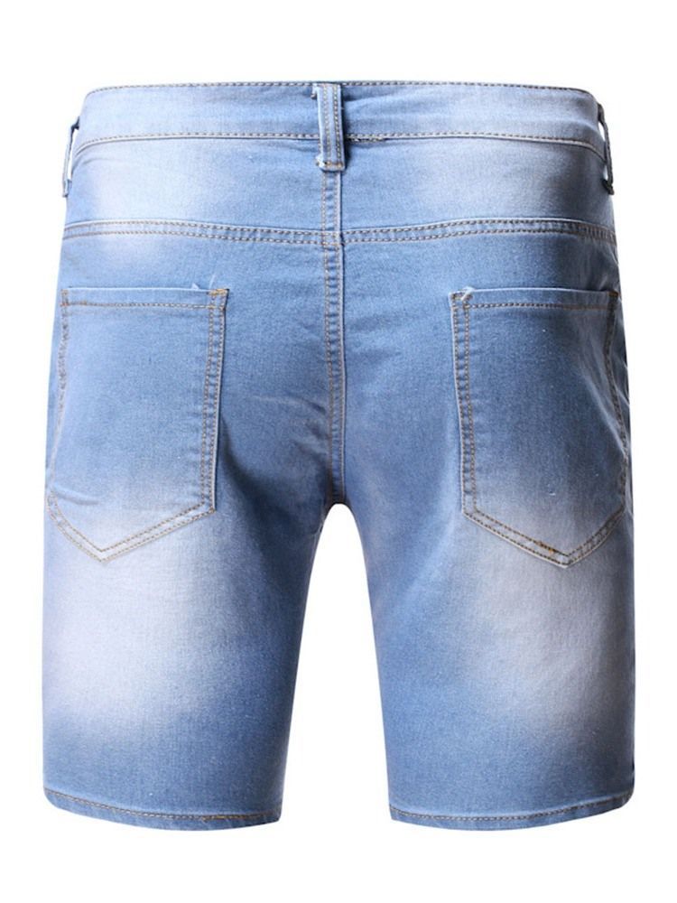 Herren Getragene Schmale Shorts Mit Mittelhohem Bund