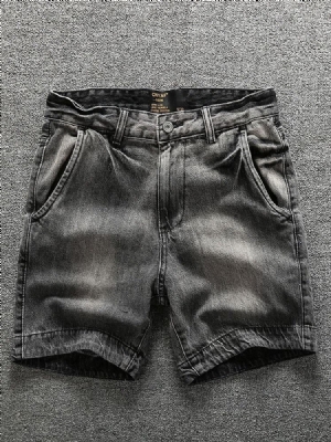 Herrenshorts Mit Geradem Reißverschluss Und Mittlerer Taille