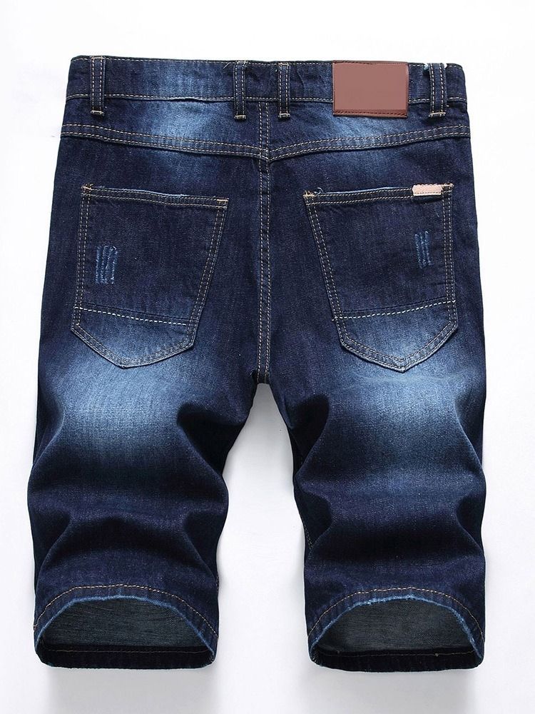 Hole European Mid Waist Herren Jeansshorts