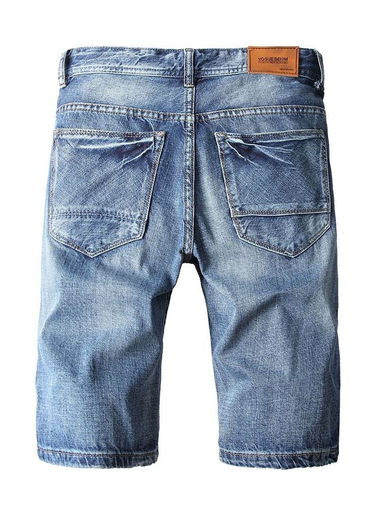 Jeansshorts Mit Geradem Reißverschluss Für Herren