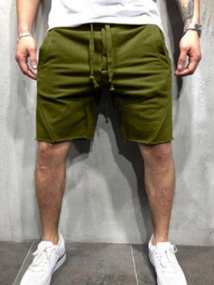 Lace-up Plain Casual Lace-up Herren Freizeitshorts