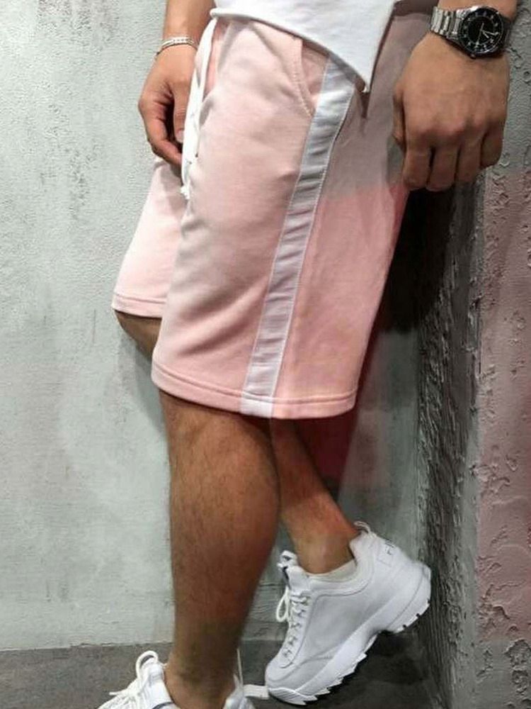 Lässige Herren-shorts Mit Geradem Streifen Und Mittlerer Taille