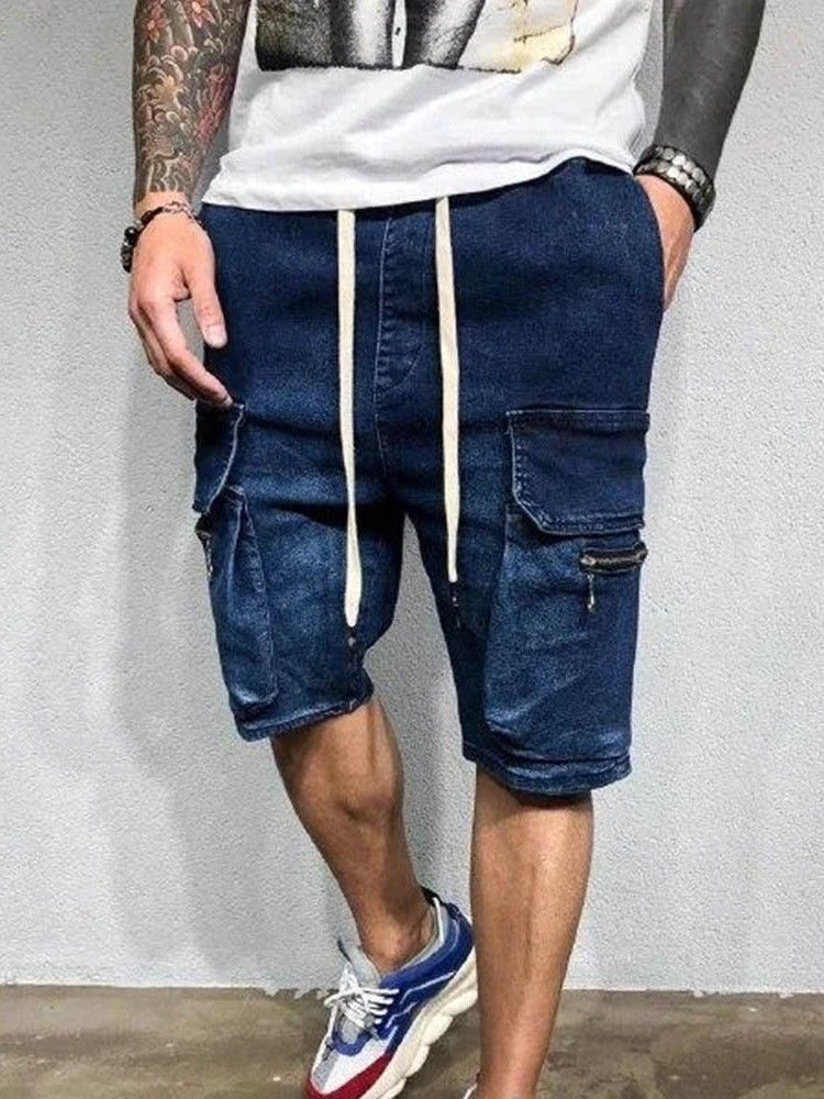 Lässige Shorts Für Herren Mit Gerader Tasche