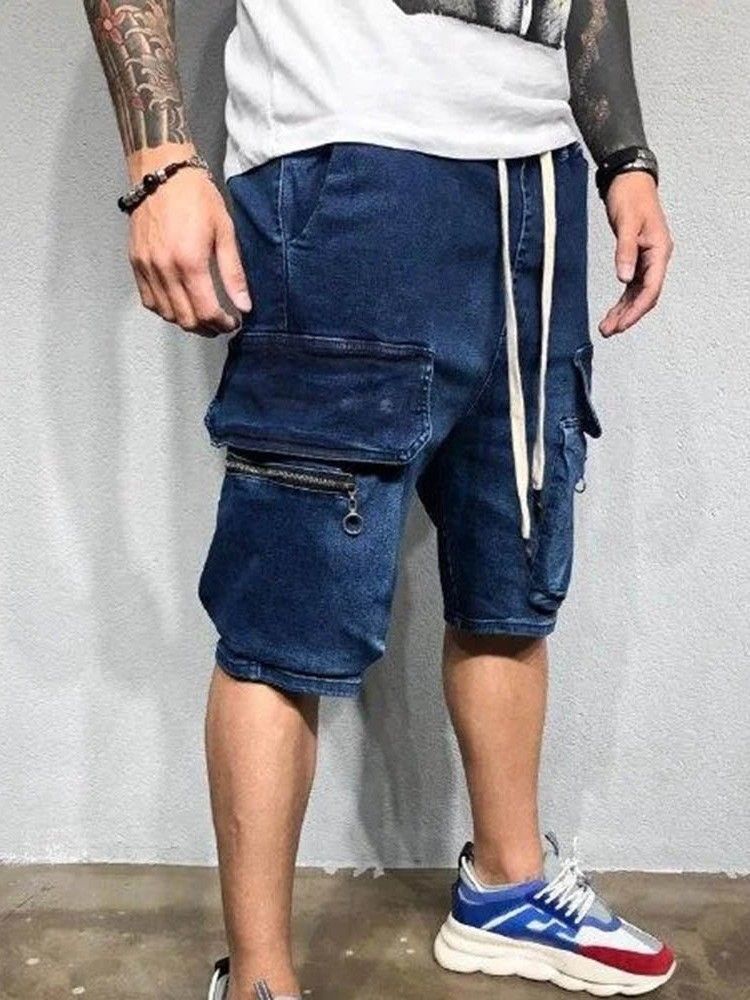 Lässige Shorts Für Herren Mit Gerader Tasche