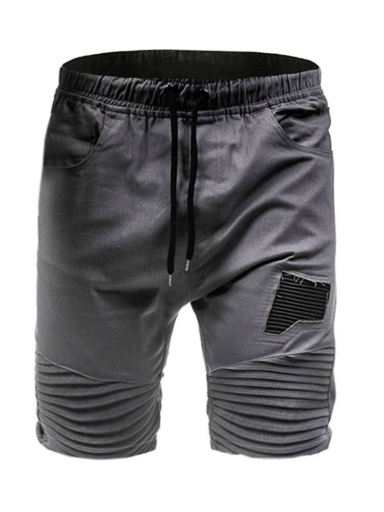 Loose Patchwork Color Block Lace-up Herren Freizeitshorts