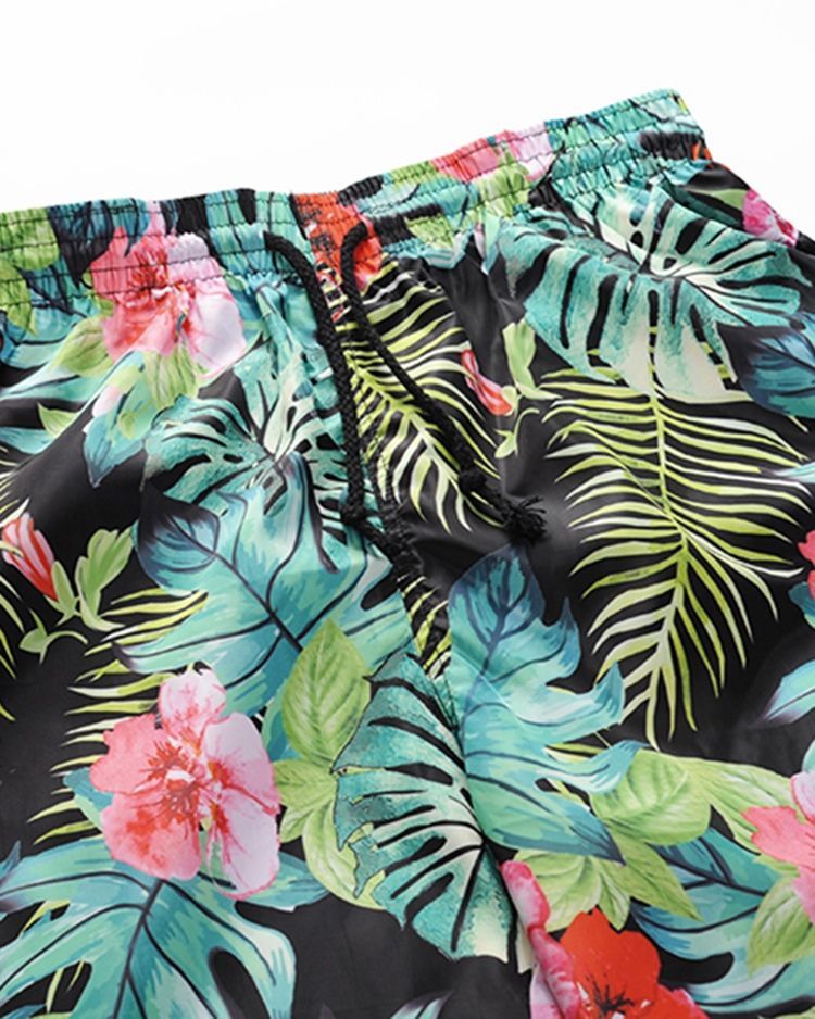 Loose Plant Herren Strandshorts Mit Mittlerer Taille