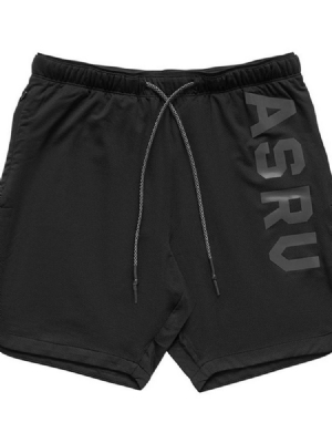 Loose Print Letter Sport Herren Shorts Zum Schnüren