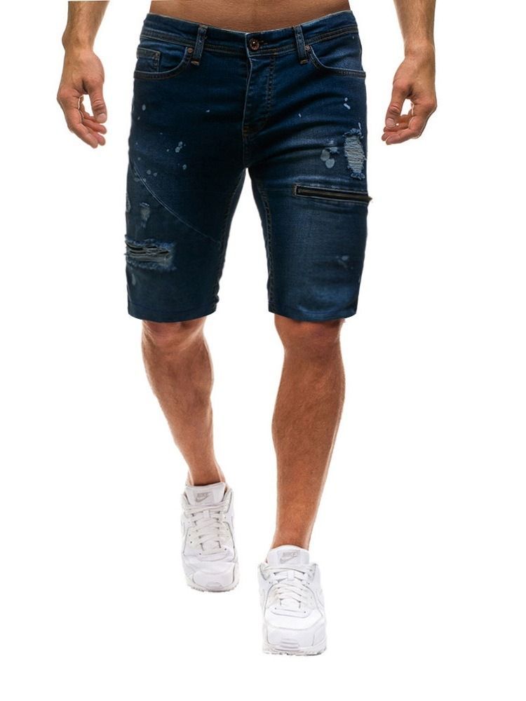 Lose Zipper Plain Freizeitshorts Für Herren