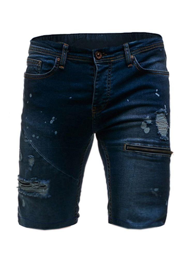 Lose Zipper Plain Freizeitshorts Für Herren