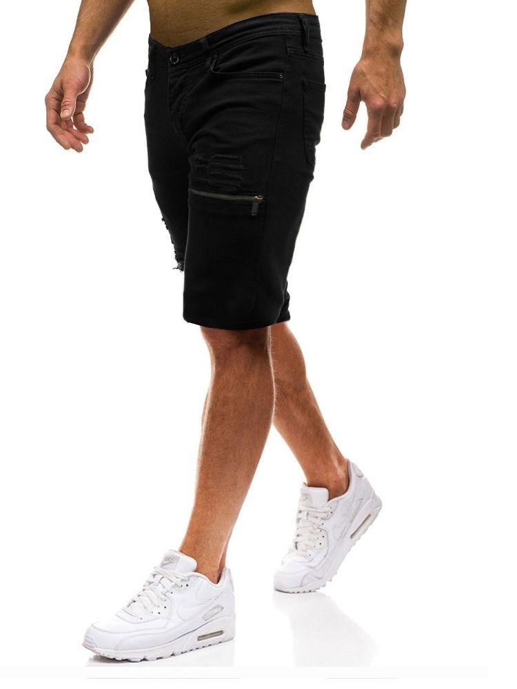 Lose Zipper Plain Freizeitshorts Für Herren