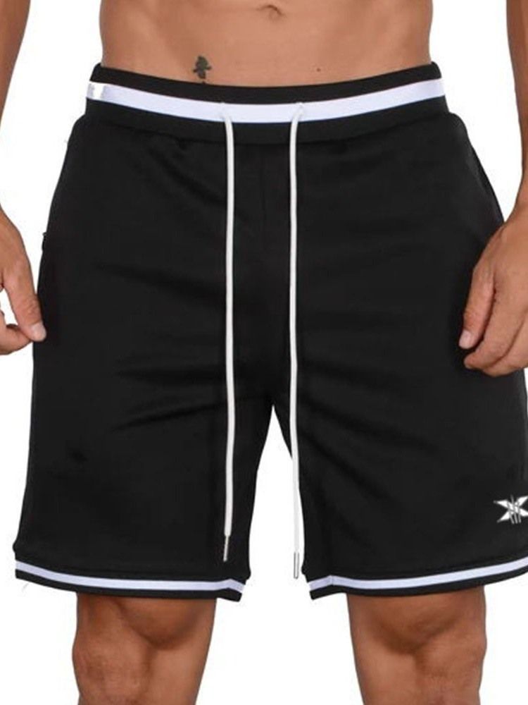 Männer Locker Gestreifte Lässige Shorts Mit Mittlerer Taille