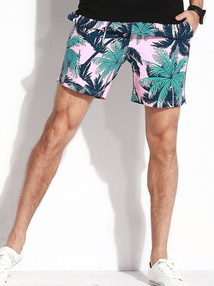 Plant Straight Print Herren-shorts