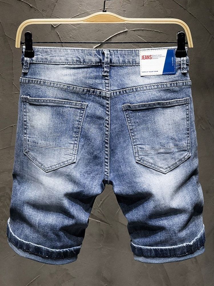 Pocket Thin Zipper Herren Jeansshorts