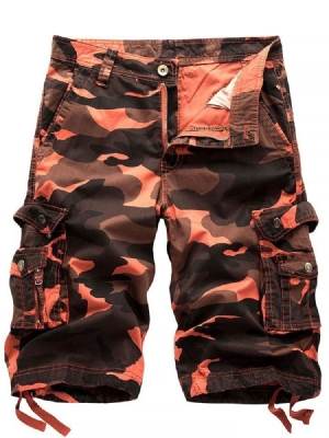 Print Straight Camouflage Zipper Herren Kurze Hose