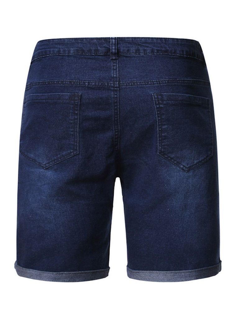 Schlichte Gerade Geschnittene Mittelhohe Lässige Schmale Herrenshorts