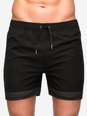 Schnüre Schlichte Lässige Herren-shorts Mit Mittlerer Taille