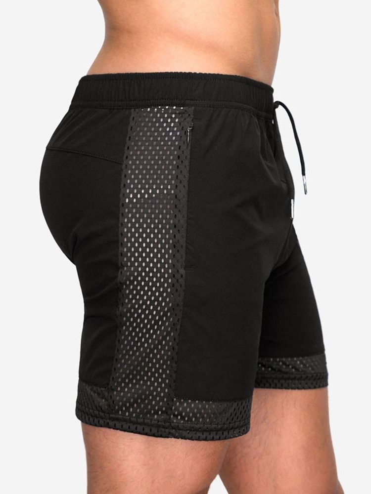 Schnüre Schlichte Lässige Herren-shorts Mit Mittlerer Taille