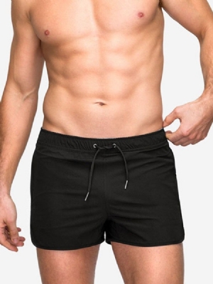 Schnüre Schlichte Lässige Herren-shorts Mit Mittlerer Taille