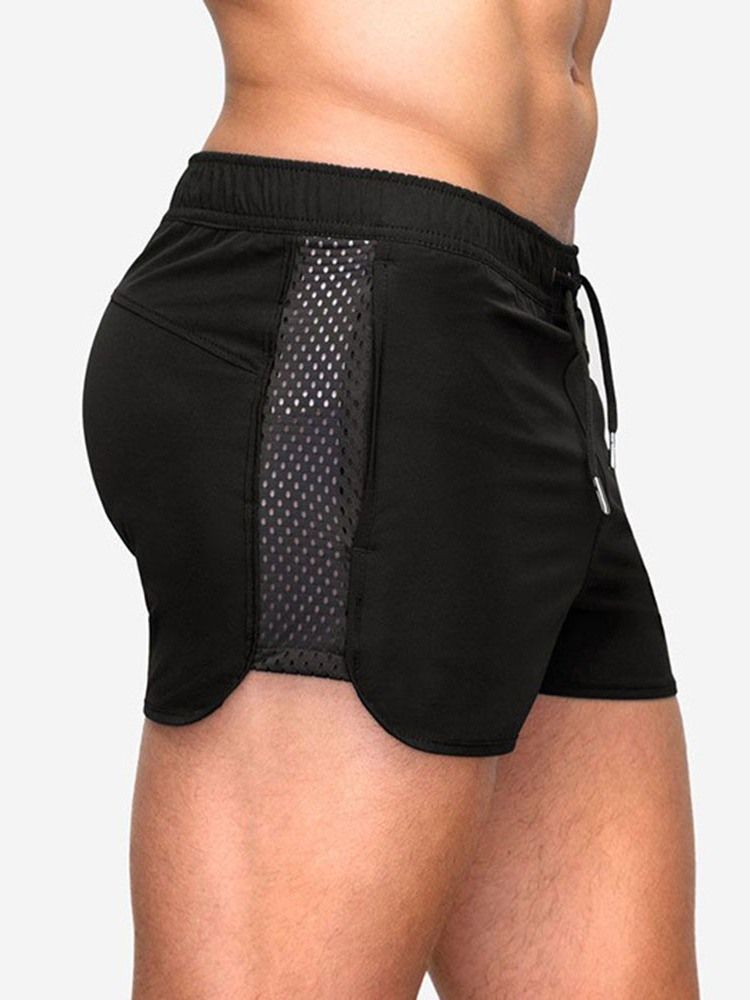 Schnüre Schlichte Lässige Herren-shorts Mit Mittlerer Taille