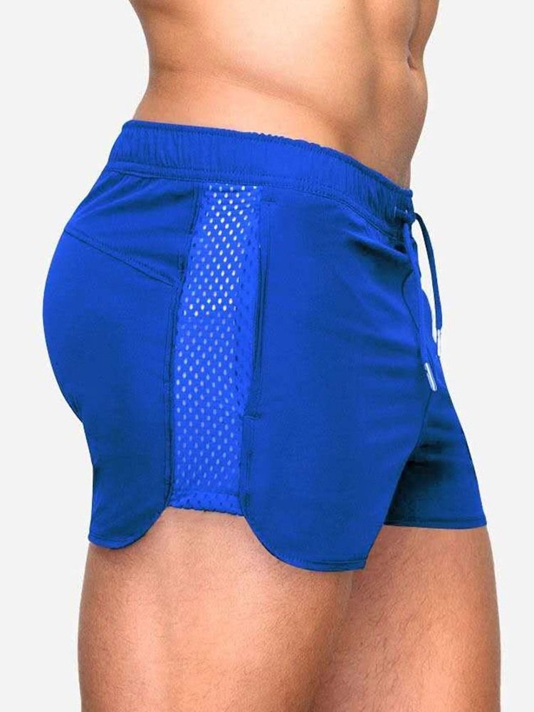 Schnüre Schlichte Lässige Herren-shorts Mit Mittlerer Taille