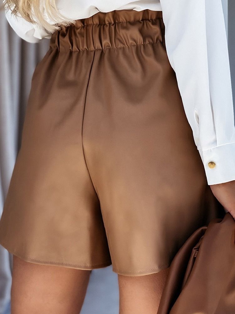 Schnüren Schlichte Gerade Mittelhohe Damen-shorts