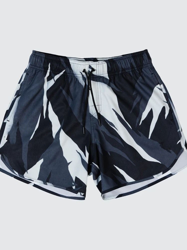 Slim Lace-up Camouflage Casual Lace-up Herren Shorts