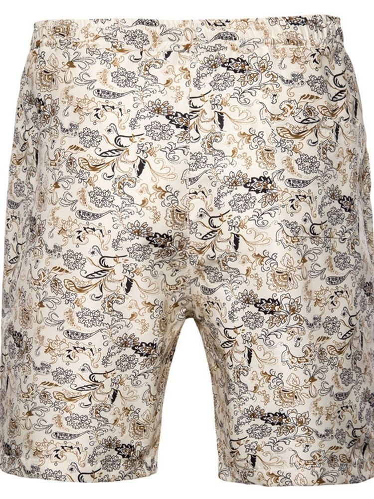 Sportliche Herren-shorts Mit Geradem Blumenmuster Zum Schnüren