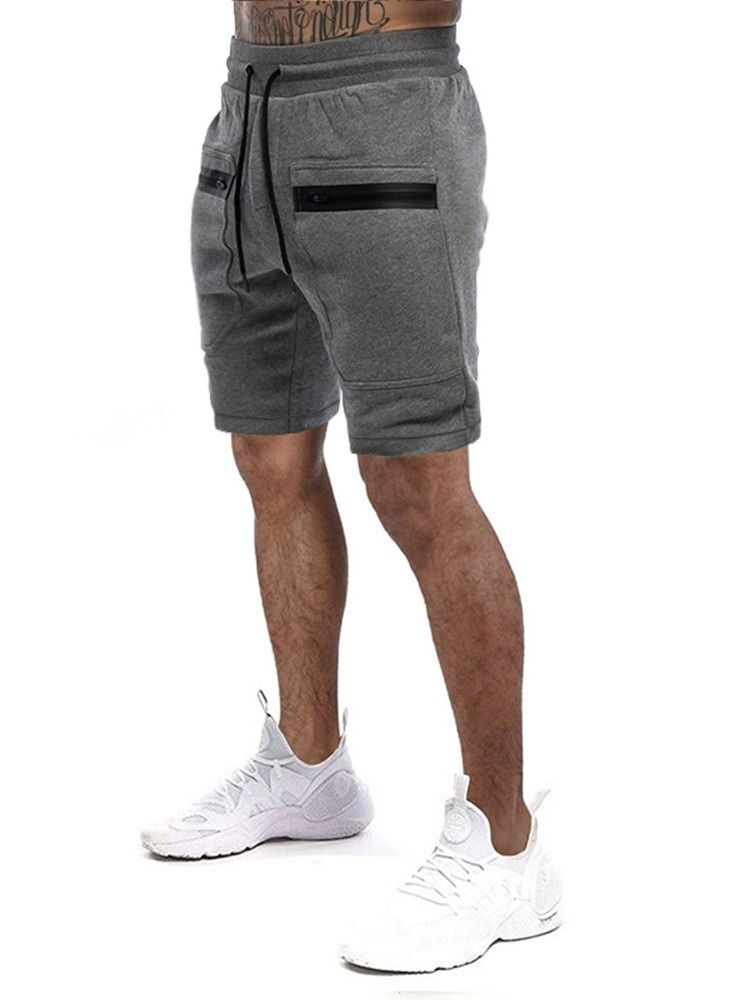 Straight Pocket Color Block Sport-schnürshorts Für Herren