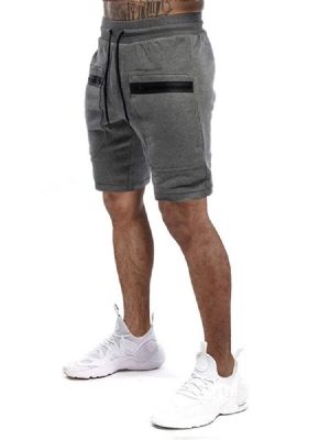 Straight Pocket Color Block Sport-schnürshorts Für Herren