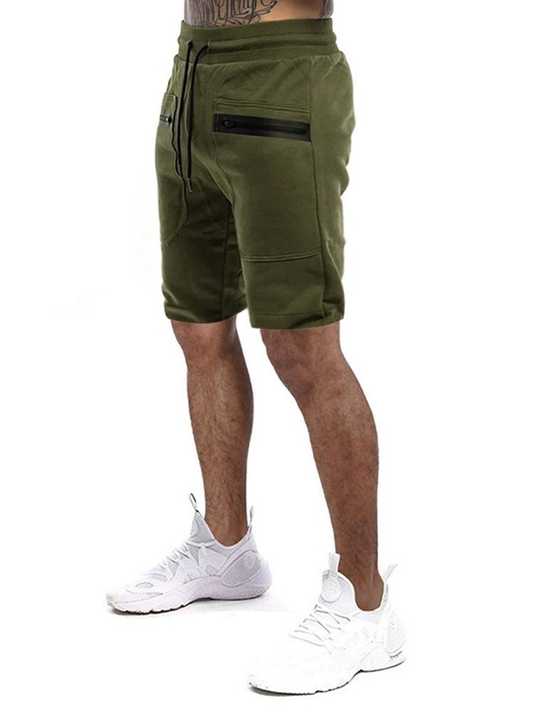 Straight Pocket Color Block Sport-schnürshorts Für Herren